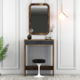 Hanah Home Lizbon Mirror - Nogal y Antracita